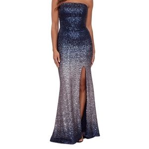 Navy Champagne Ombré Sequence Dress